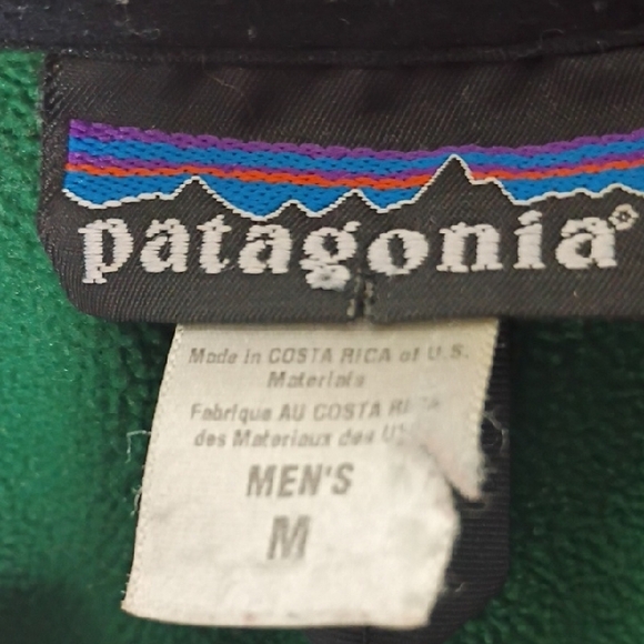 Patagonia Vtg 90s Men's Synchilla Full-Zip Fleece Jacket Forest Green M USA - Picture 2 of 10